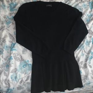 The Limited Black 3 Quarter Sleeve Sweater